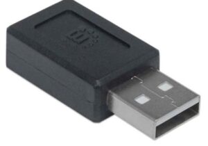 Adaptador Manhattan USB C-A 2.0 Color Negro