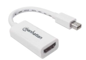 Adaptador Manhattan Pasivo Mini DisplayPort a HDMI-H Color Blanco