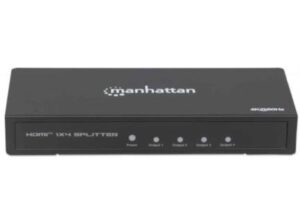 Adaptador Manhattan Video Splitter HDMI 4k a 60Hz 4 Puertos Color Negro