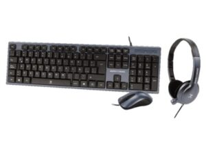 Kit Teclado+Mouse+Diadema para Oficina PERFECT CHOICE PC-201700