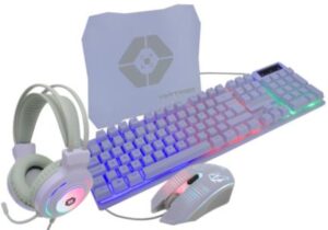 Kit Gamer Vortred Berry 4 en 1 Alámbrico Diadema+Mouse+Teclado+Mouse Pad Color Lila
