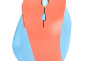 Mouse Perfect Choice Inalámbrico Thumb Ergonómico 1600dpi Color Azul-Coral