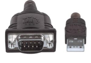 Convertidor Manhattan USB a Serial DB9M 45cm Bolsa