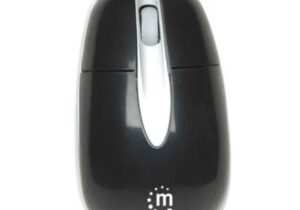 Mouse Manhattan Óptico Clásico MH3 USB 1000dpi Color Negro-Plata