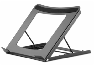 Soporte Manhattan Ajustable para Laptop/Tablet 10" a 15.6" Plegable 5 Posiciones Hasta 5 Kg Color Negro