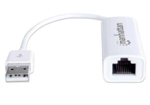 Adaptador Manhattan Fast Ethernet USB 2.0 Alta Velocidad 10/100 Color Blanco