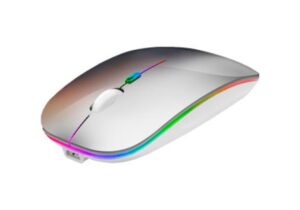 Mouse Nextep Inalámbrico Recargable Delgado/Silencioso RGB 1600 dpi Color Plata