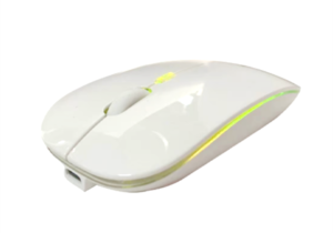 Mouse Nextep Inalámbrico Recargable Delgado/Silencioso RGB 1600 dpi Color Blanco