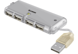 Mini Hub Steren Portátil USB 2.0 Ultra Delgado 4 Puertos