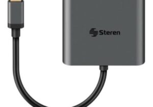 Adaptador Steren USB-C a HDMI/USB 3.0/USB-C Color Negro