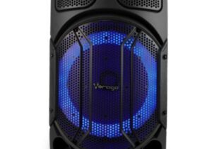 Bafle Vorago KSP-502 15" Bluetooth TWS Recargable Micrófono Alámbrico Color Negro